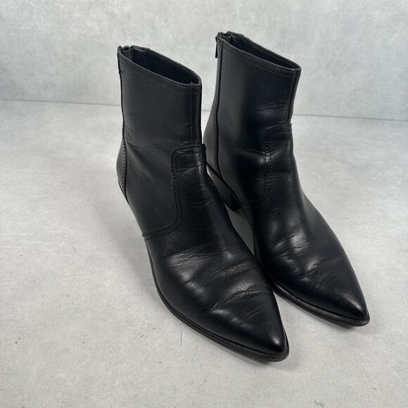 Loeffler Randall Shoes - Loeffler Randall Boots Womens Size 6.5 Leather Pointed Toe Ankle Western Zip